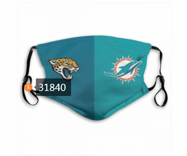 NFL Miami Dolphins 1132020 Dust mask with filter->nfl dust mask->Sports Accessory